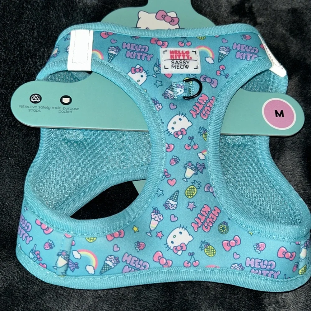 Sassy Meow Hello Kitty Green Step In Harness (M)